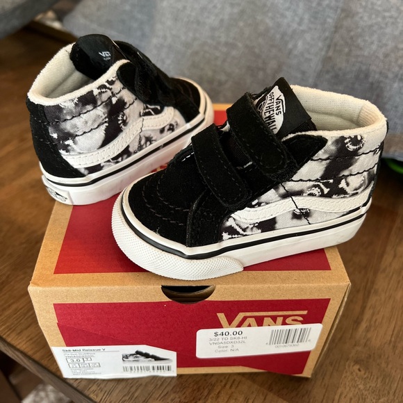 Sk8-Mid Reissue V Tie-Dye Skull/Black Baby Vans - Picture 1 of 4